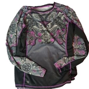 Athleta Paisley compression top size medium